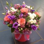 Букет из 21 кустовой розы «Огненная страсть» - магазин цветов «Бизнес Флора» в Омске